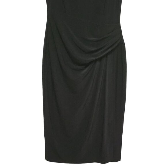 Ralph Lauren Black All Occasions Sleeveless Ruched Sheath Dress Sz 2 - Picture 2 of 8